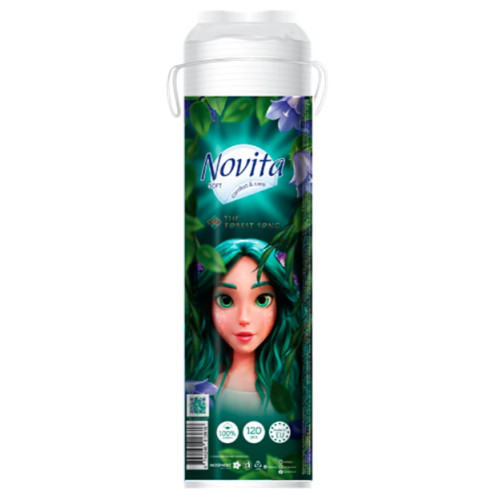 Косметические ватные диски Novita Soft Mavka, 120 шт